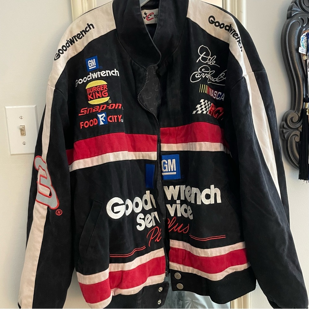 Chase Authenticator NASCAR Goodwrench Distressed Black Jacket